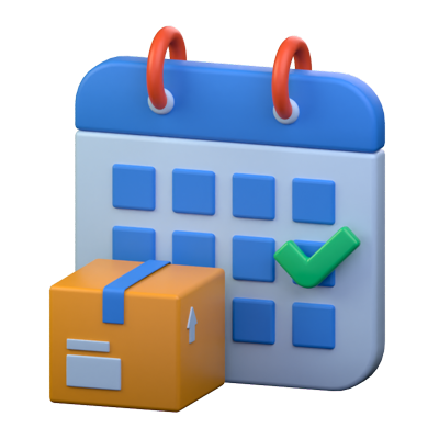 Shipment Calendar 3D Icon 3D Graphic