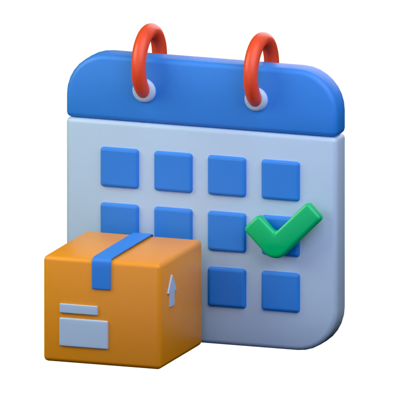 Shipment Calendar 3D Icon 3D Graphic