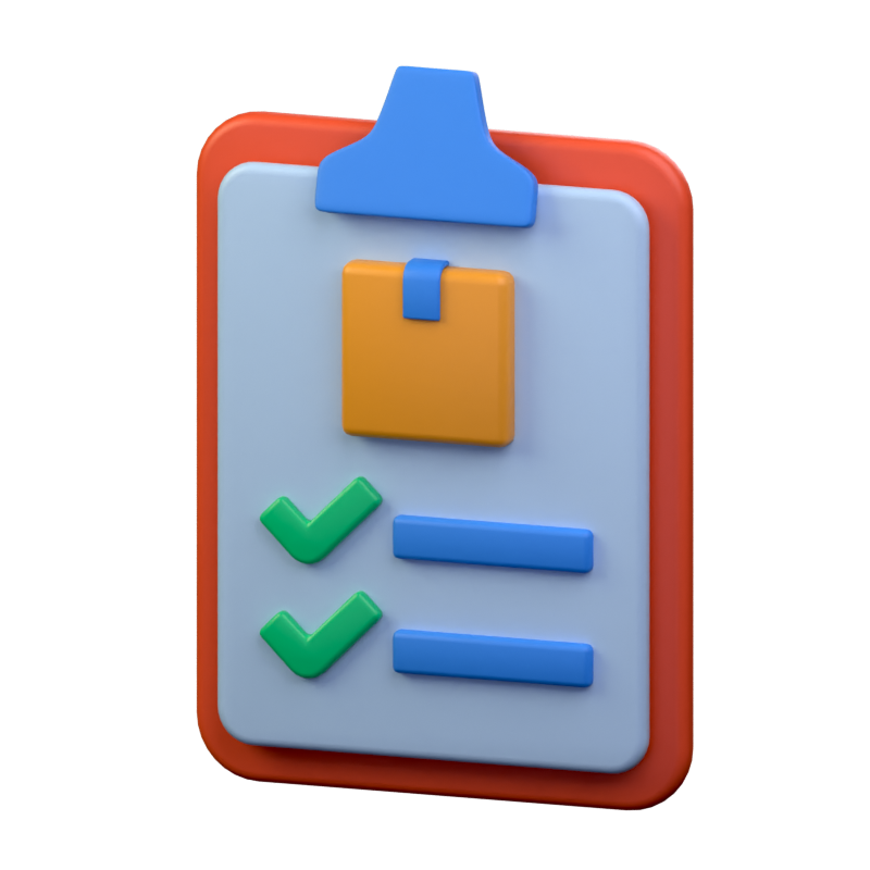Lista de control de envíos Icono 3D