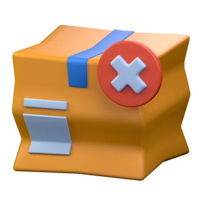 Shipment Broken 3D Icon 3D Graphic