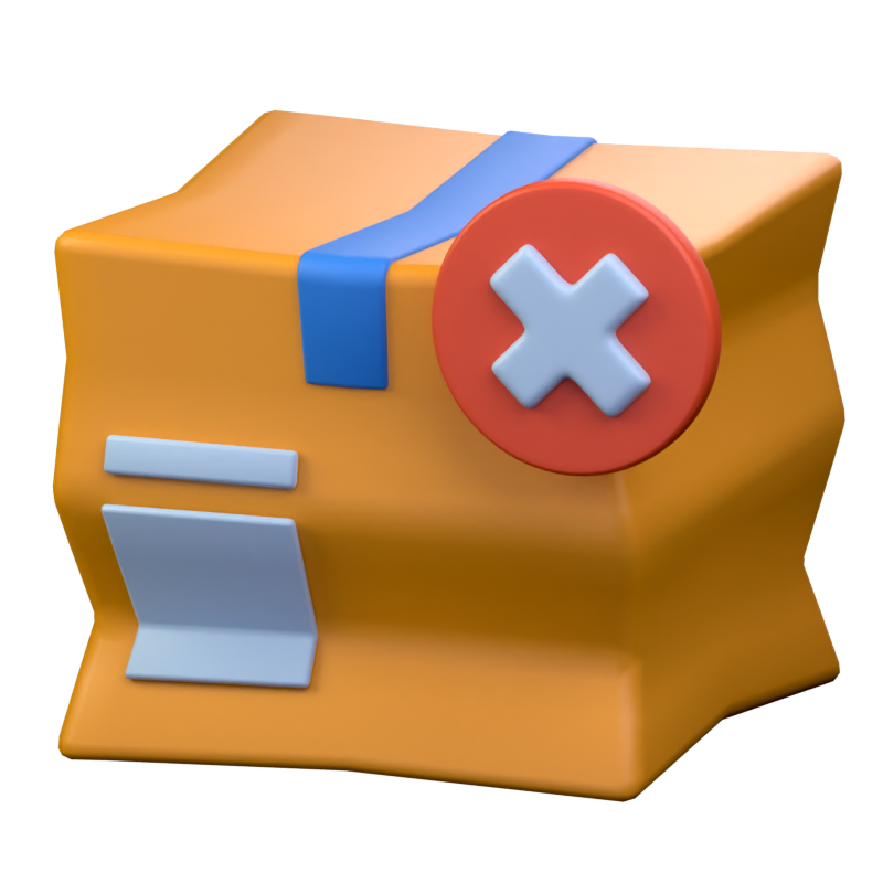 Shipment Broken 3D Icon 3D Graphic