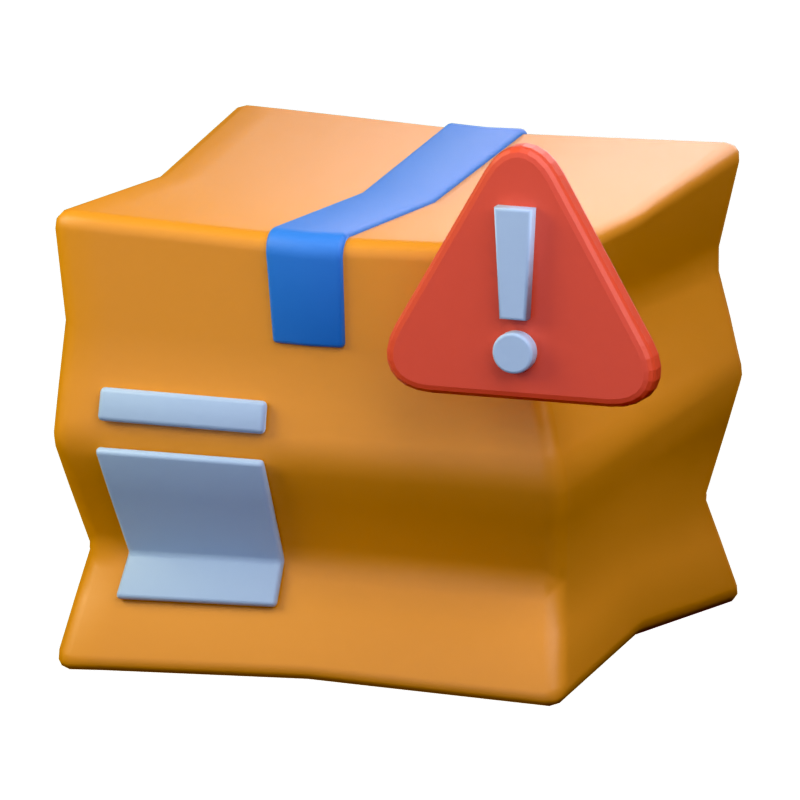 Shipment Danger 3D Icon 3D Graphic