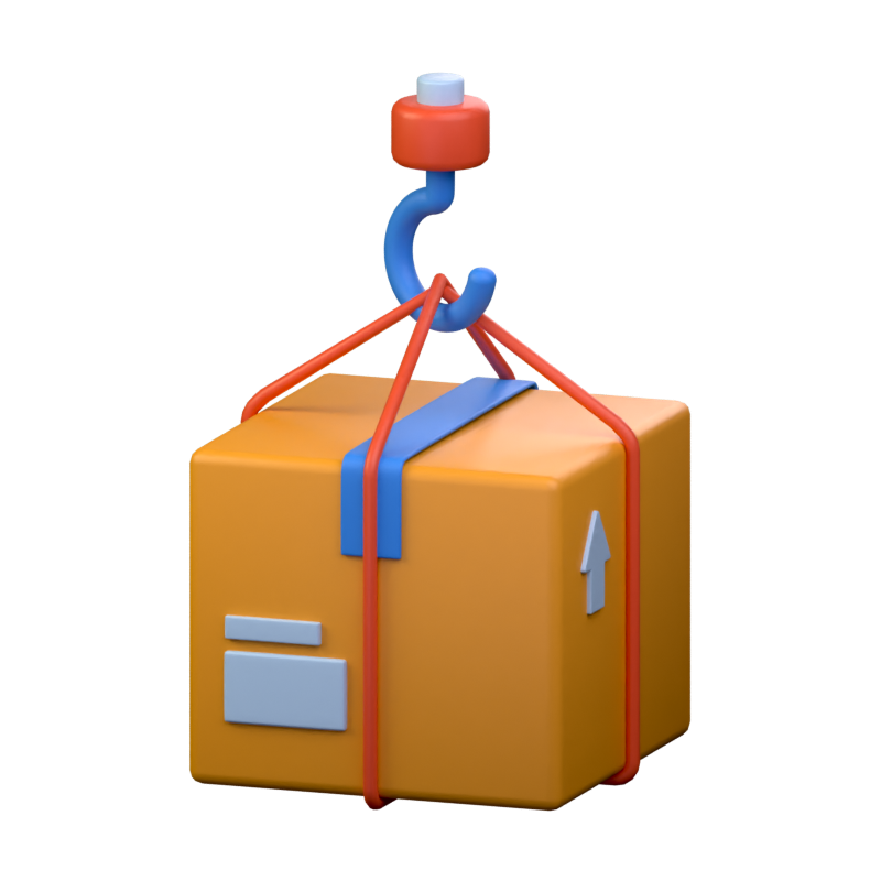 Paketkran 3D-Symbol