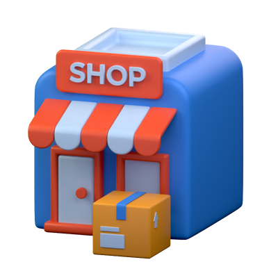 Offline Store Package 3D Icon 3D Graphic