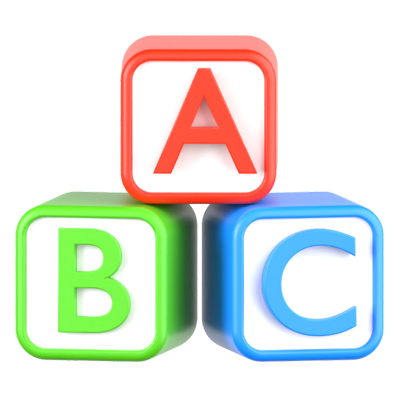 Alphabet Blocks Toy 3D Icon 3D Graphic