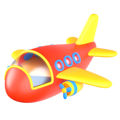 Airplane Toy 3D Icon 3D Graphic