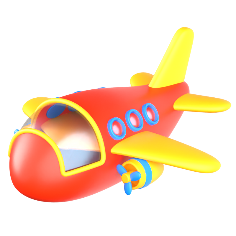 Airplane Toy 3D Icon 3D Graphic