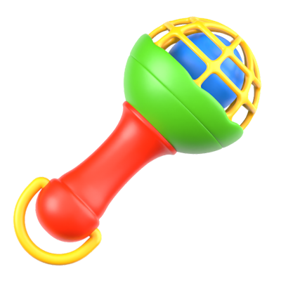 Rattle Toy 3D Icon 3D Graphic