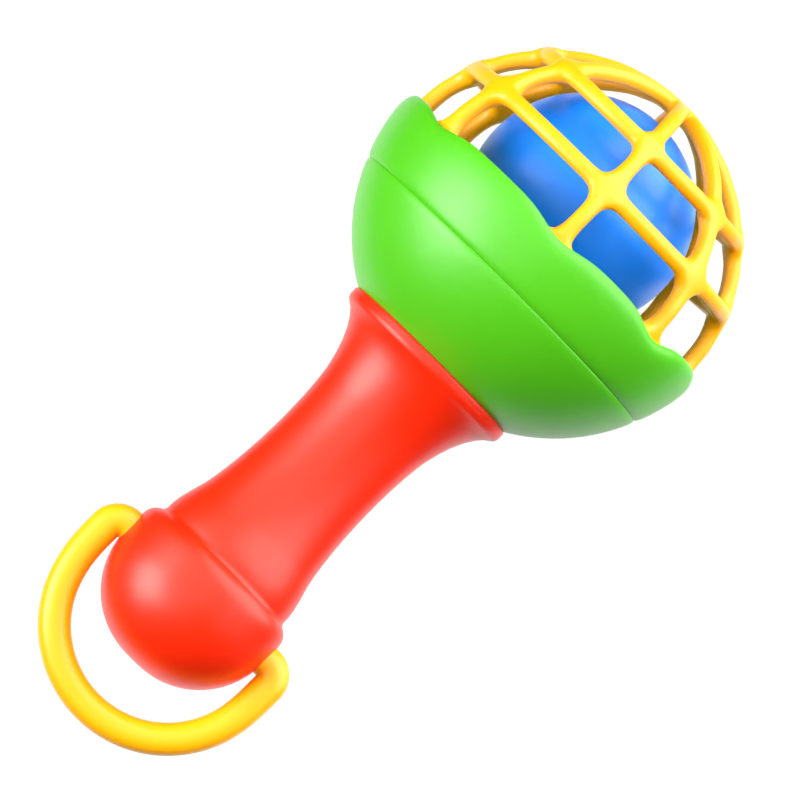 Rattle Toy 3D Icon 3D Graphic