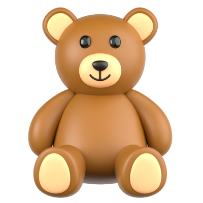 Teddy Bear Toy 3D Icon 3D Graphic