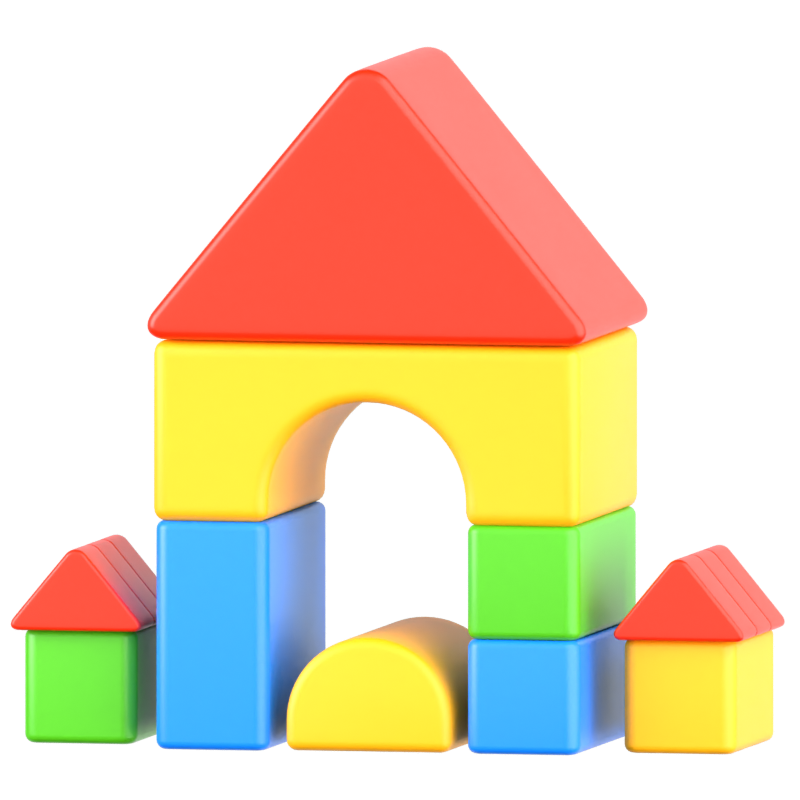 Building Blocks Toy 3D Icon 3D Graphic