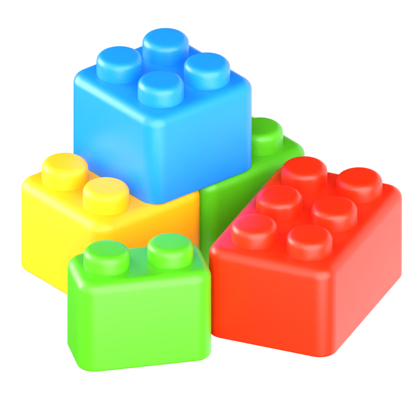 Lego-Spielzeug 3D-Symbol 3D Graphic