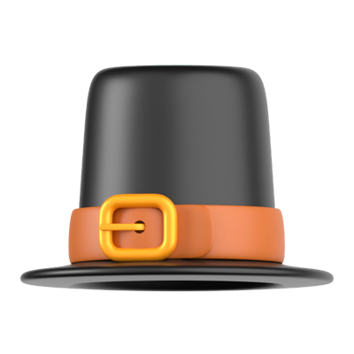 Pilgrim Hat 3D Icon 3D Graphic