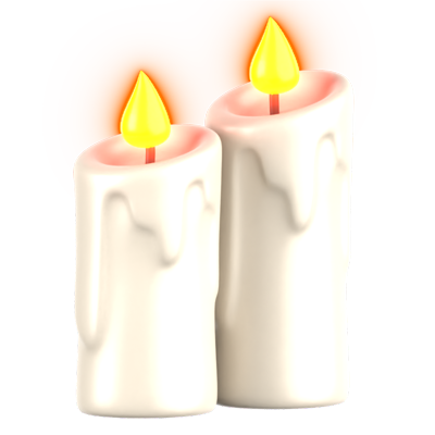 Candle 3D Icon 3D Graphic