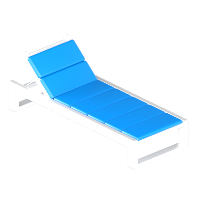 Sunbed 3D Icon 3D Graphic