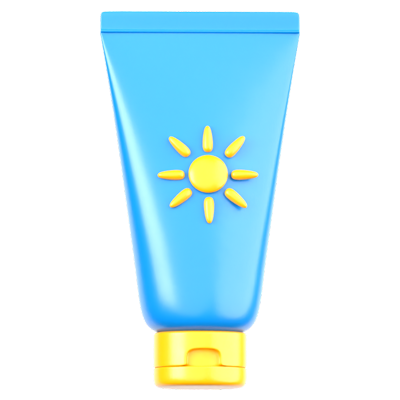 Sunscreen 3D Icon 3D Graphic