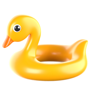 Goose Pool Float 3D Icon 3D Graphic