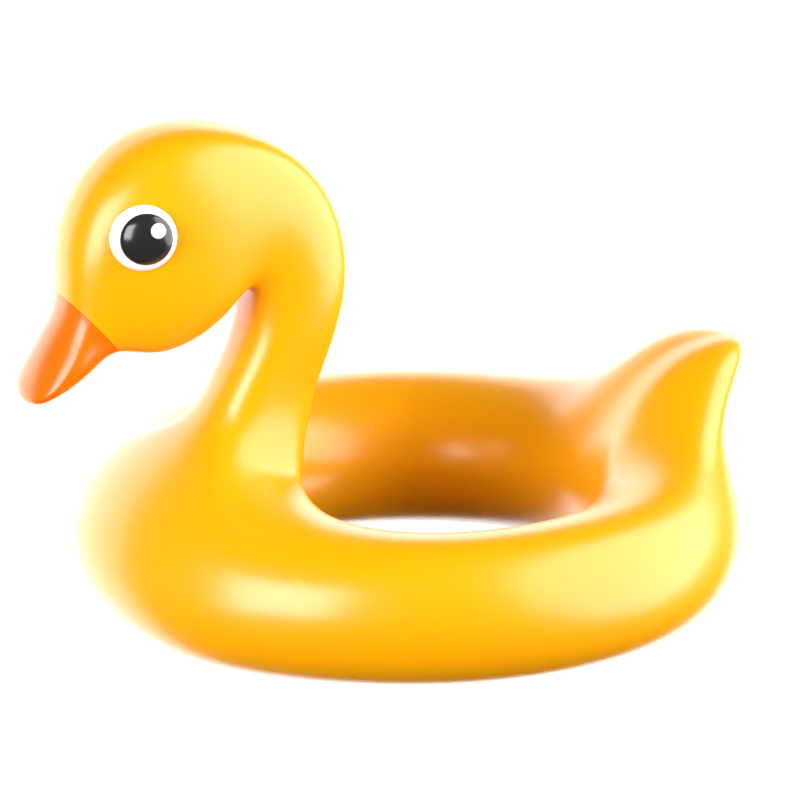 Goose Pool Float 3D Icon 3D Graphic