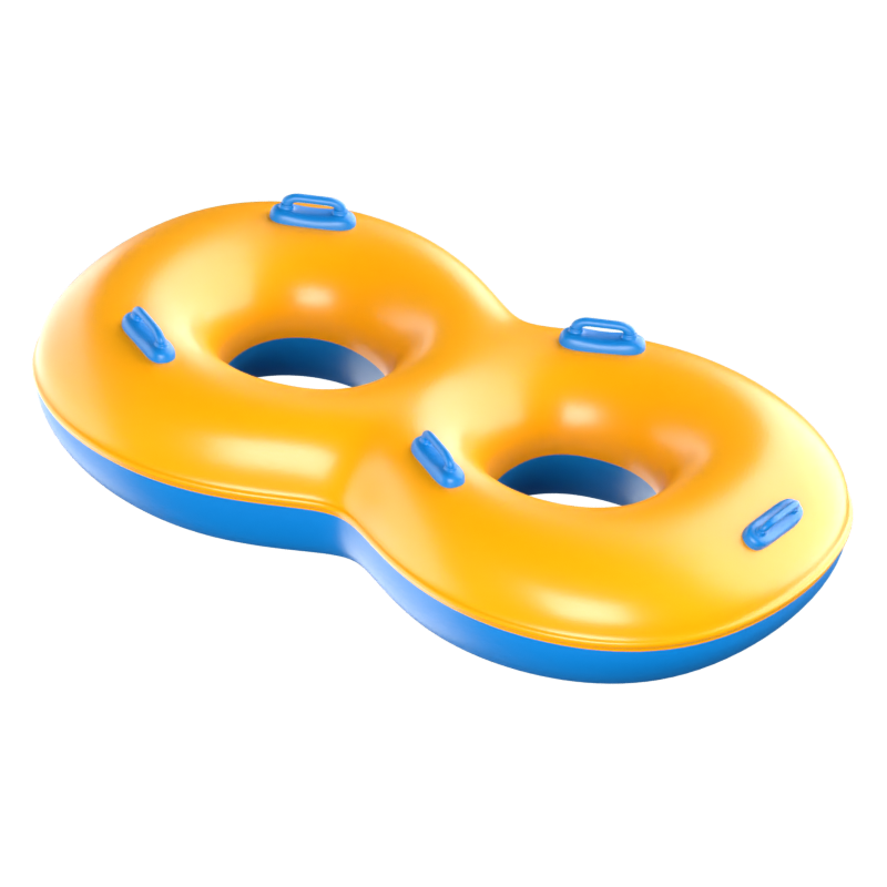 Doppelter Ring Schwimmer 3D Symbol