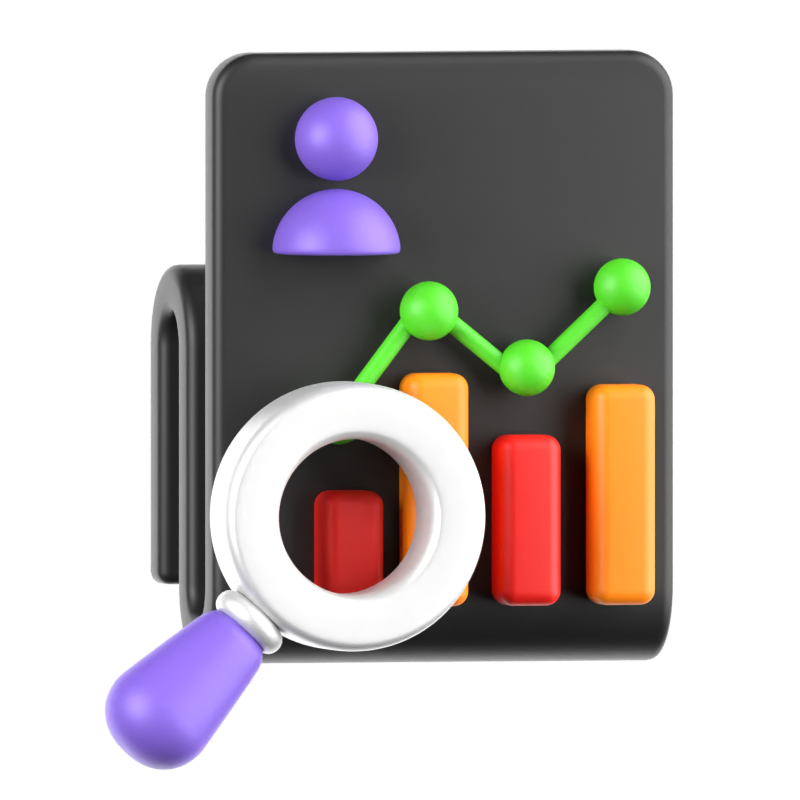 Marketing-Analyse 3D-Symbol 3D Graphic