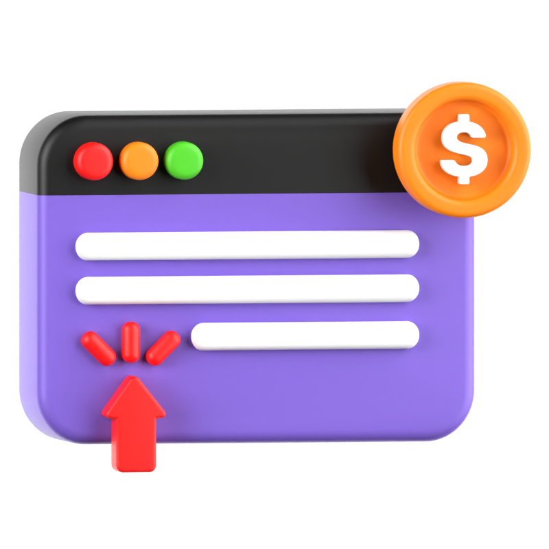 Pay Per Click 3D Icon