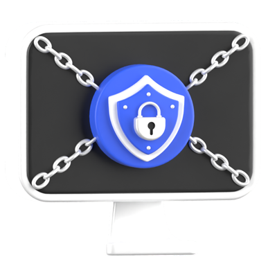 Web Security 3D Icon 3D Graphic