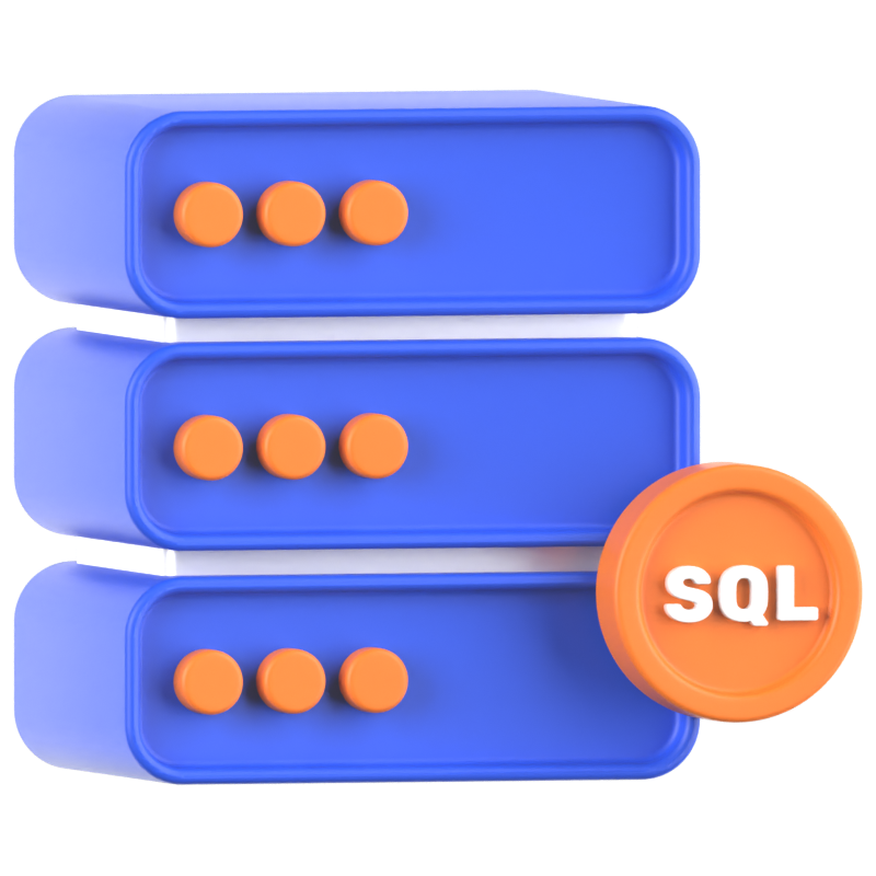 SQL-Datenbank 3D-Symbol 3D Graphic