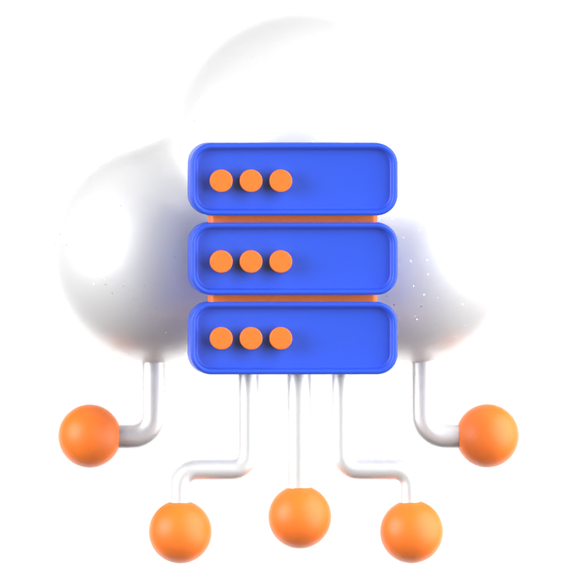 Cloud Server 3D Icon 3D Graphic