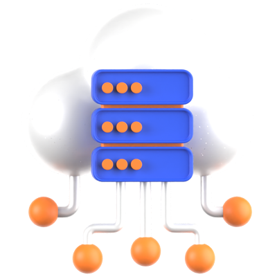 Cloud Server 3D Icon 3D Graphic