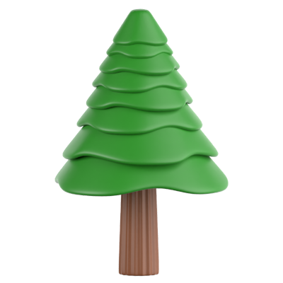 Pine Tree 3D Icon 3D Graphic