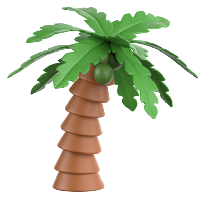 Coconut Tree 3D Icon 3D Graphic