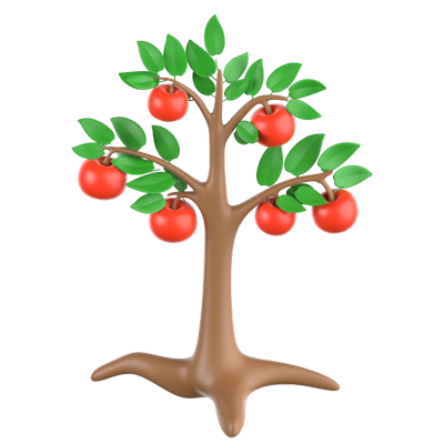 Apple Tree 3D Icon 3D Graphic