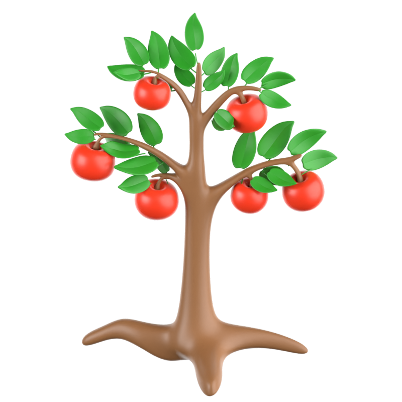 Apple Tree 3D Icon 3D Graphic