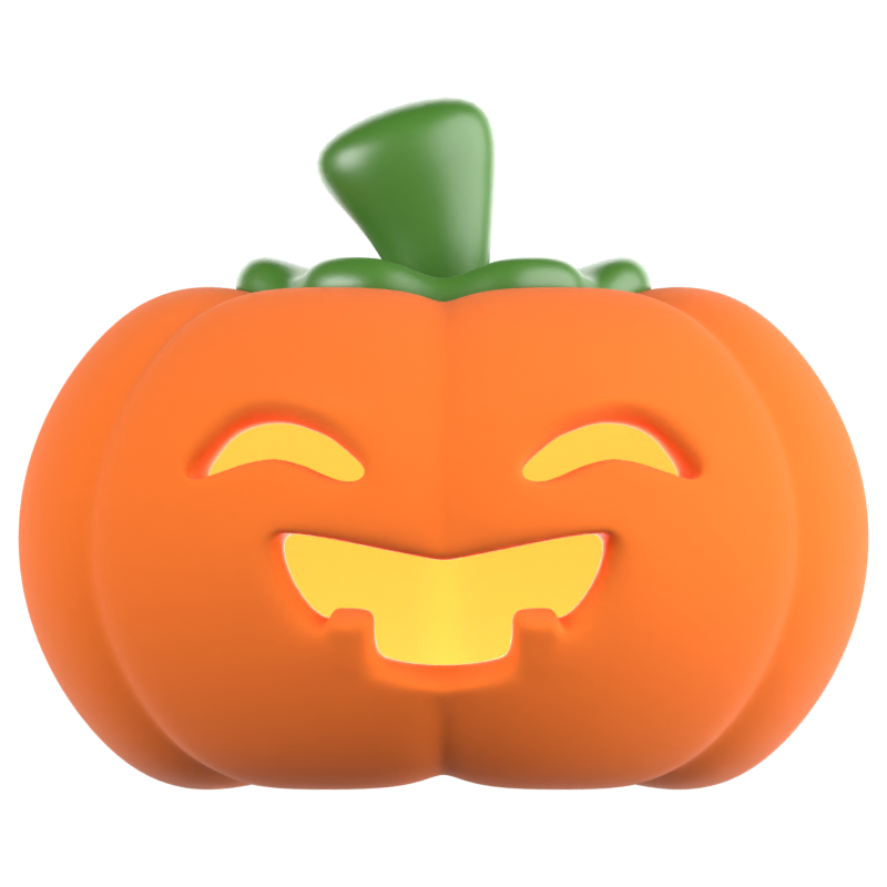 Crazy Pumpkin 3D Icon 3D Graphic