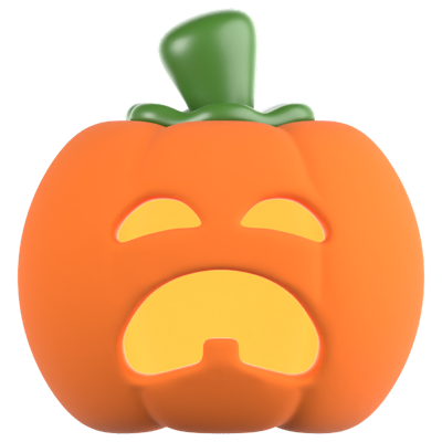 Cry Pumpkin 3D Icon 3D Graphic