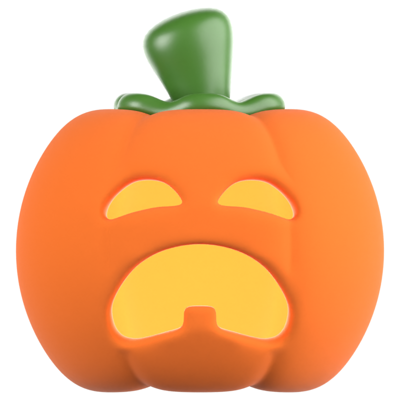 Cry Pumpkin 3D Icon 3D Graphic