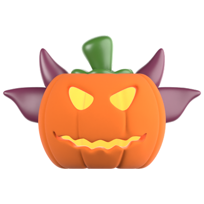 Vampire Pumpkin 3D Icon 3D Graphic