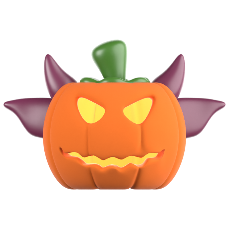 Vampire Pumpkin 3D Icon 3D Graphic