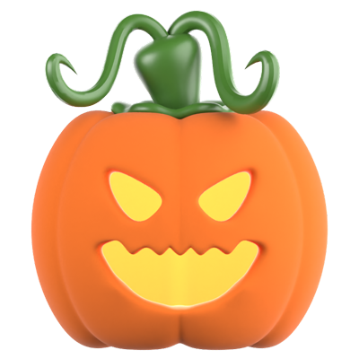 calabaza sonriente icono 3d 3D Graphic