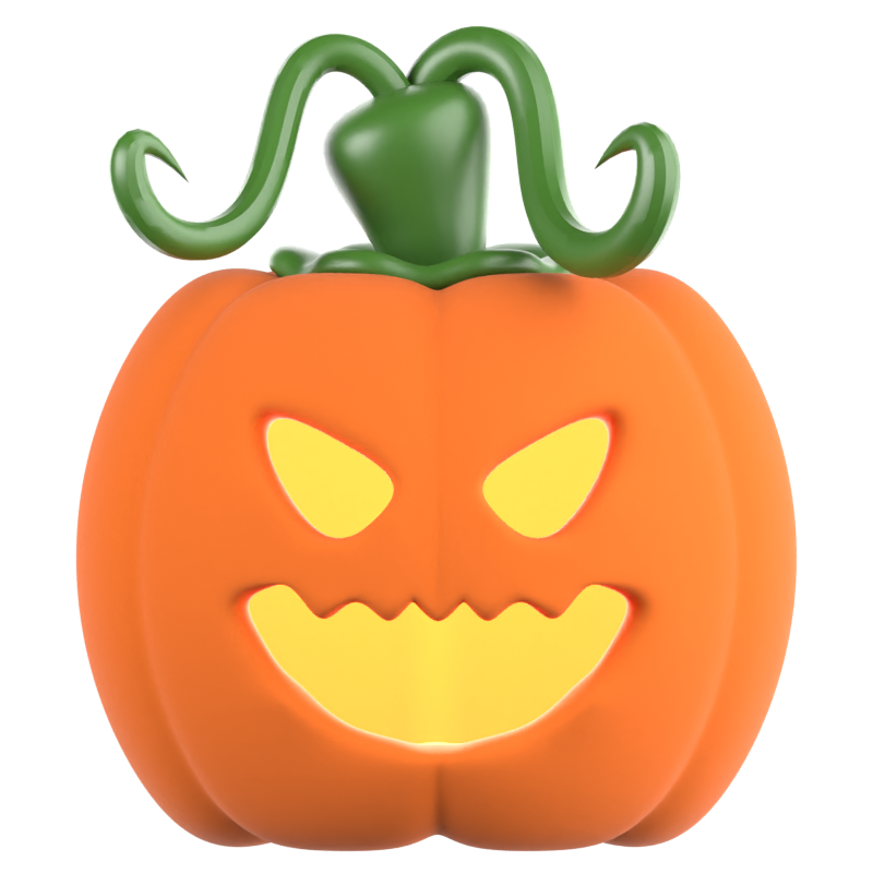 Laughing Pumpkin 3D Icon 3D Graphic