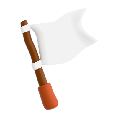 Bandera blanca Icono 3D 3D Graphic