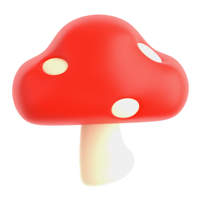 Mushroom 3D Icon 3D Graphic