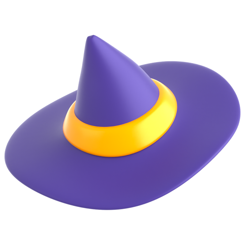 Sombrero de bruja Icono 3D