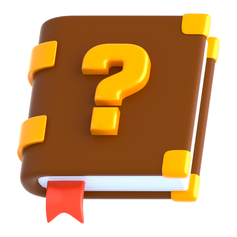 Question Book 3D Icon 3D Graphic