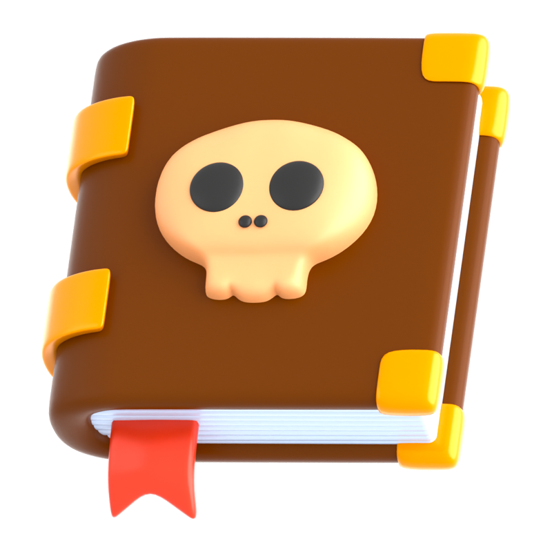 Skull Book 3D Icon 3D Graphic