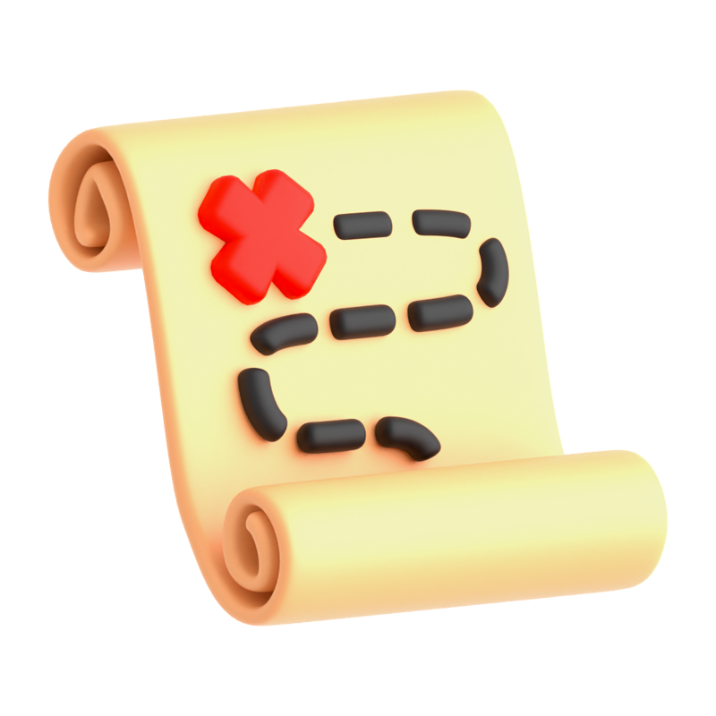 Treasure Map 3D Icon