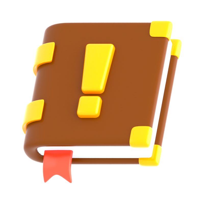 Quest Book 3D Icon 3D Graphic