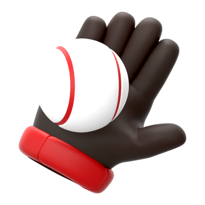 Baseball-Handschuh 3D-Symbol 3D Graphic