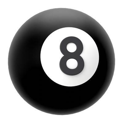 8 Ball 3D Icon 3D Graphic