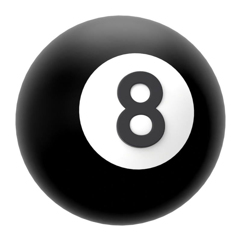 8 Ball 3D Icon 3D Graphic